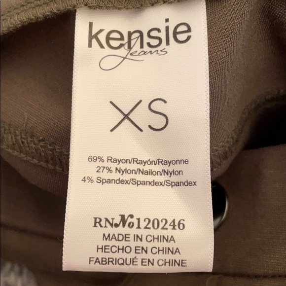 NWT KENSIE DARK MOSS PANTS XS - Picture 6 of 6